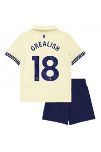 Everton Jack Grealish #18 Jalkapallovaatteet Lasten Vieraspeliasu 2025-26 Lyhythihainen (+ Lyhyet housut)